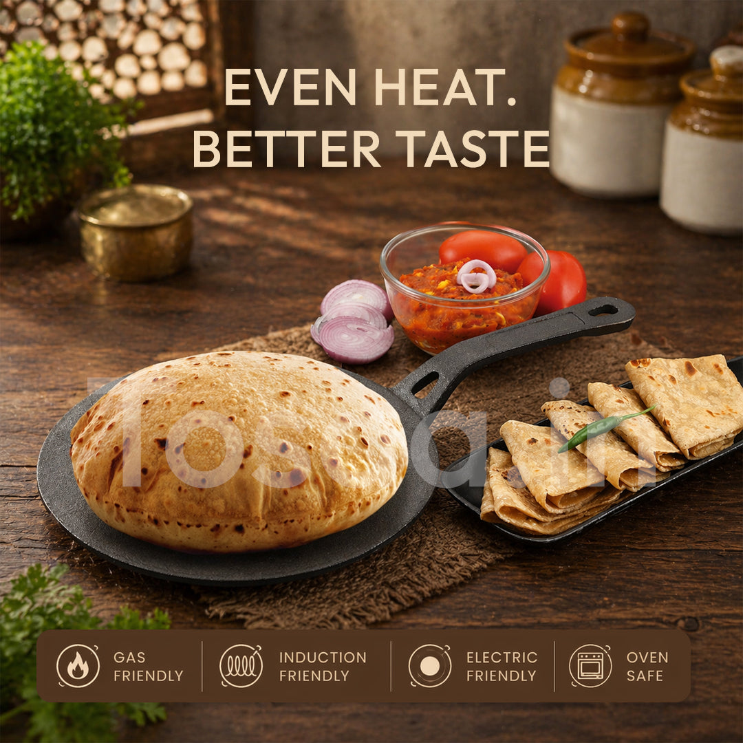 TOSAA CAST IRON CHAPATI TAWA 25 CM