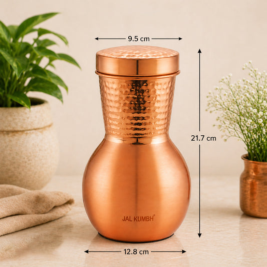 JALKUMBH Pure Zuchi Copper MATKA Water pot        1300 ml