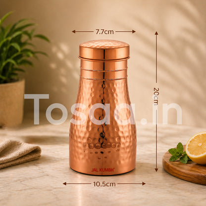 JALKUMBH Pure Zuchi Copper Bedroom Water pot      1100 ml