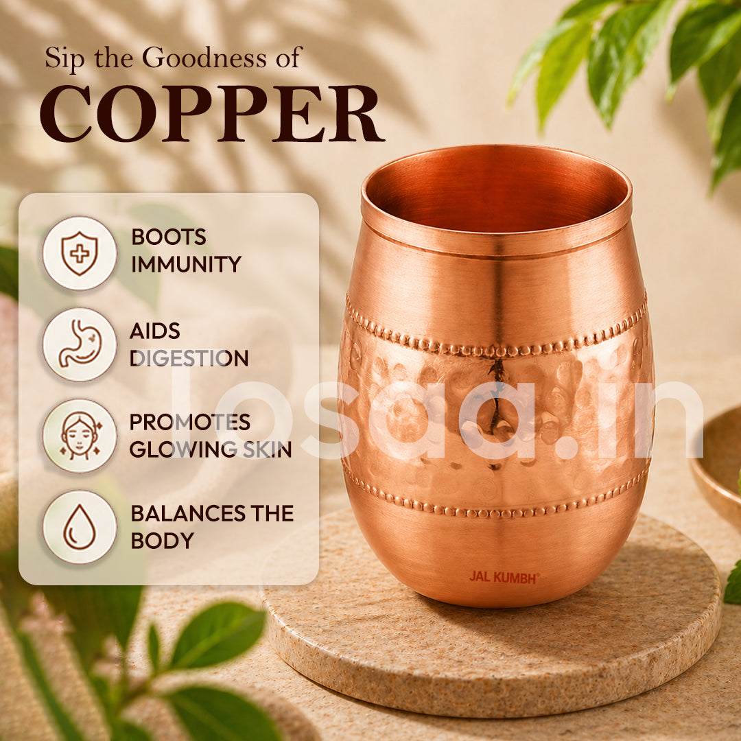 JALKUMBH COPPER GLASS DAMRU 300 ml
