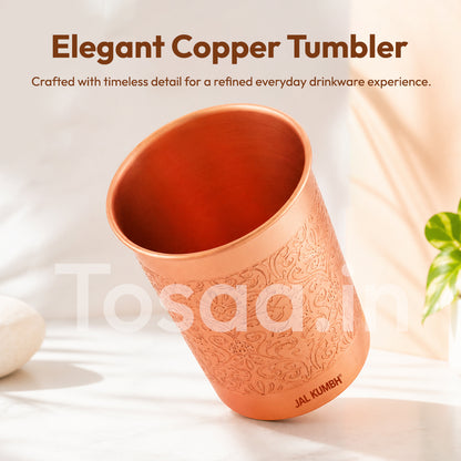 JALKUMBH COPPER GLASS EMBOSSED 285 ml