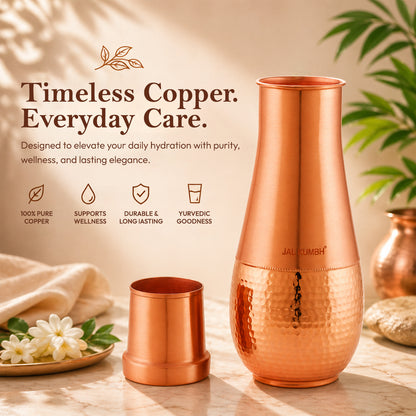 JALKUMBH Pure Zuchi Copper TULIP Water pot            2000 ml