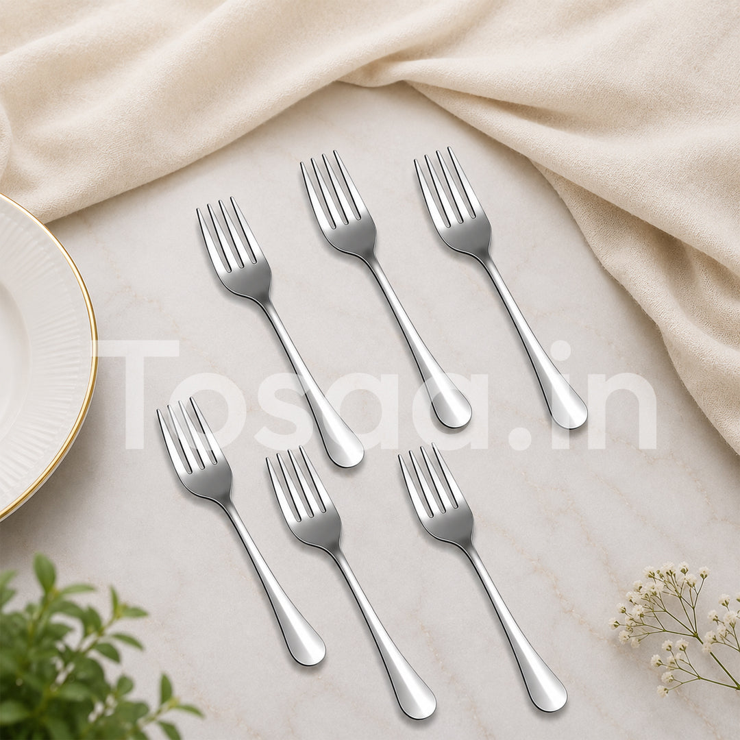 Tosaa Baby fork ROYAL PLAIN 16G-Pack of 6