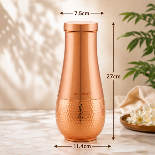 JALKUMBH Pure Zuchi Copper TULIP Water pot            2000 ml