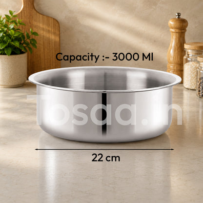 TOSAA TRI PLY EXTRA HEAVY  SUPER LANGDI TOPE - 22CM (3000 ML)