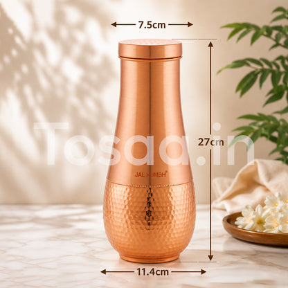 JALKUMBH Pure Zuchi Copper TULIP Water pot            2000 ml