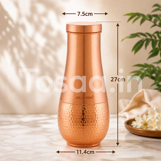 JALKUMBH Pure Zuchi Copper TULIP Water pot            2000 ml