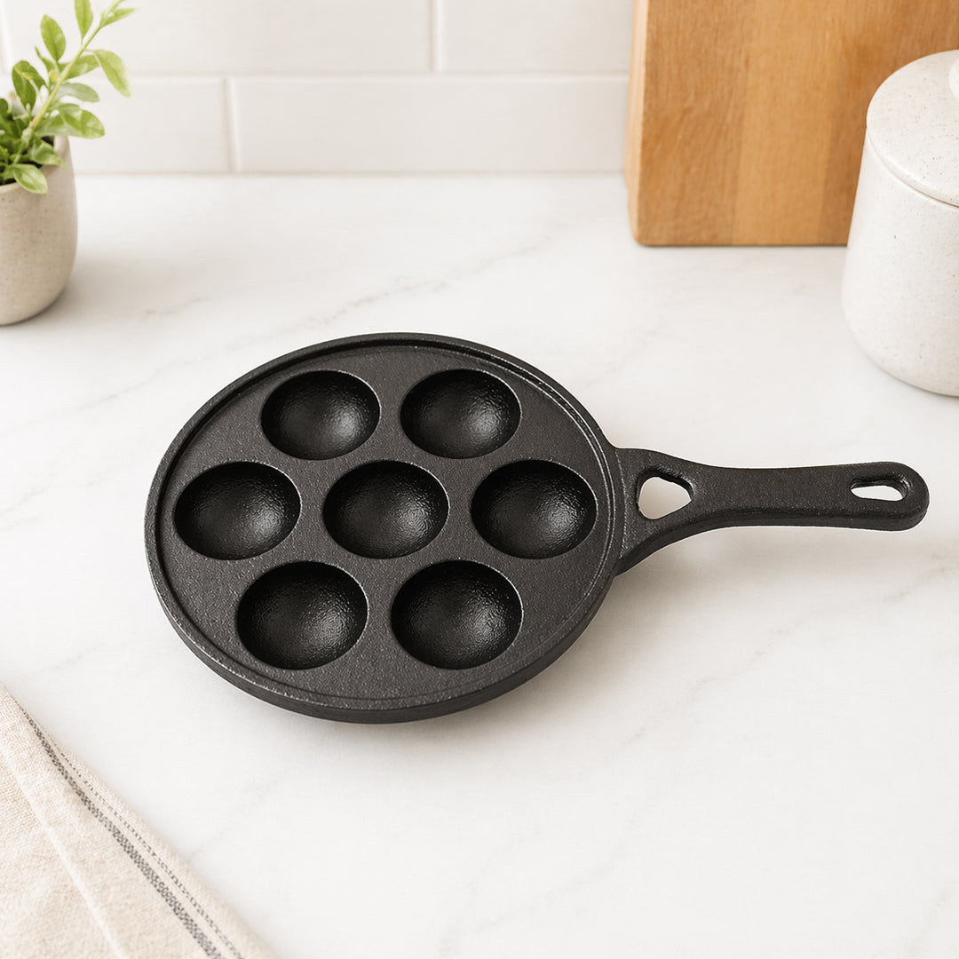 TOSAA CAST IRON APPAM PATRA 7 CAVITY