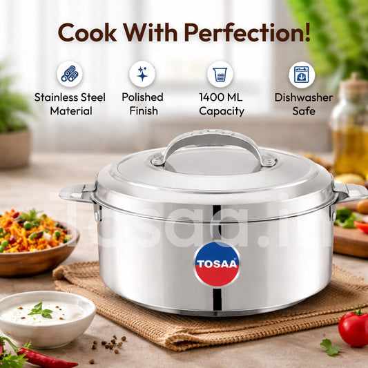 TOSAA Hot & Fresh Thermoware Casserole 1400 ml,1900 ml ,AND 2400 ml