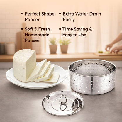 TOSAA SS UTENSILS PANEER MAKER - Medium Size (350ml)   ROUND SHAPE