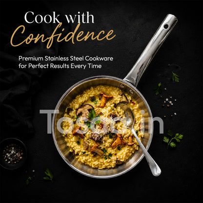 TOSAA TRIPLY TAPPER FRY PAN 18 CM WITH PILE HANDLE (800 ML)