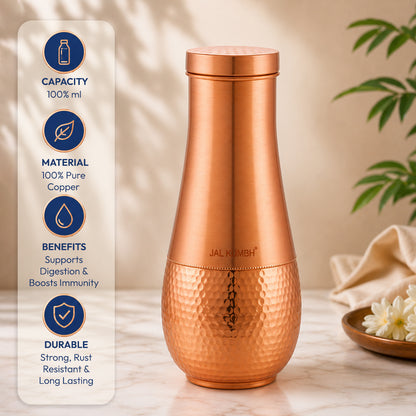 JALKUMBH Pure Zuchi Copper TULIP Water pot            2000 ml