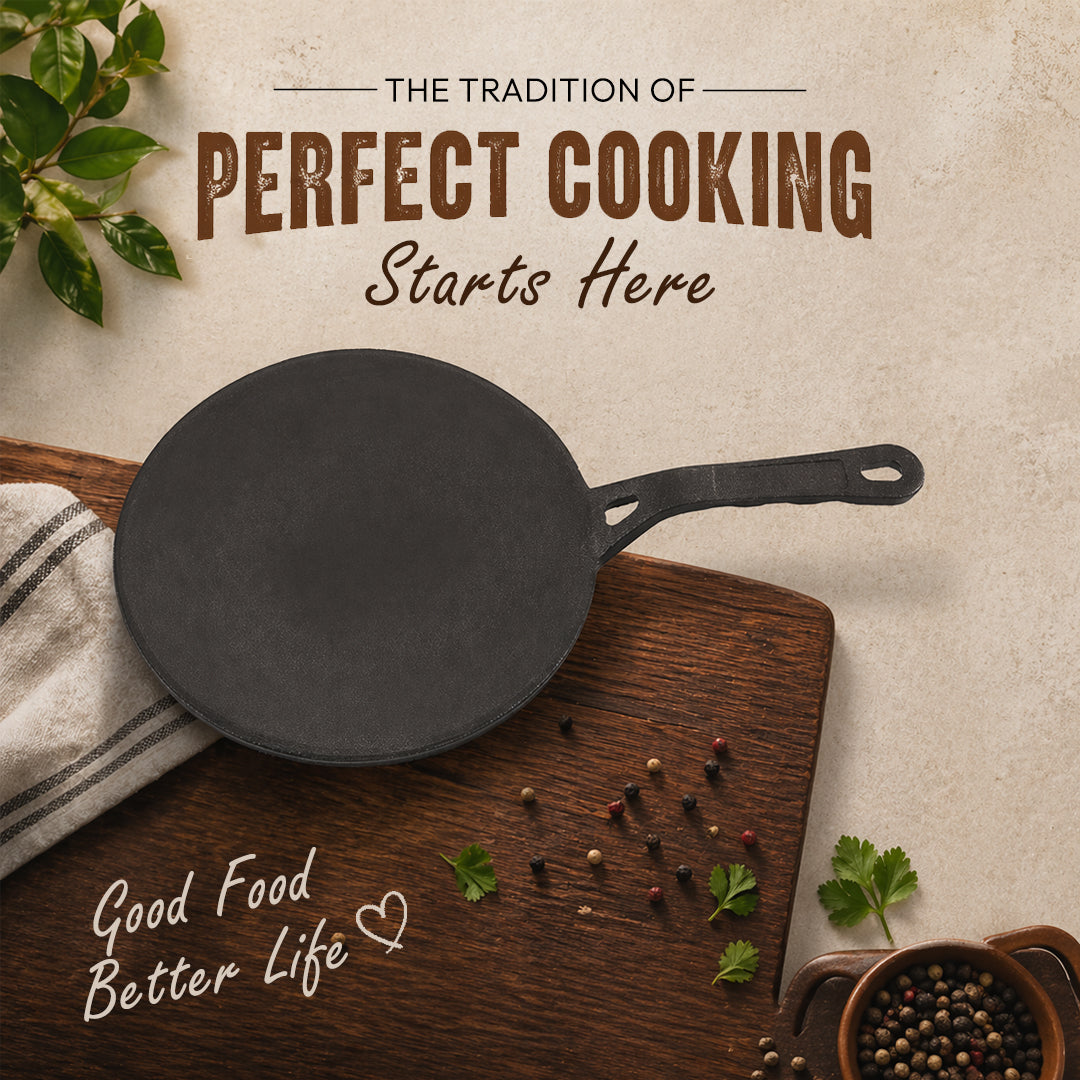 TOSAA CAST IRON CHAPATI TAWA 25 CM