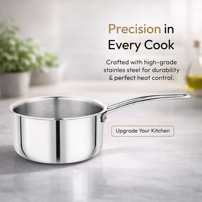 Tosaa stainless steel Sauce Pan 18 CM,Premium stainless steel for the modern kitchen,safe for cooking all types of foods (1900 ml)