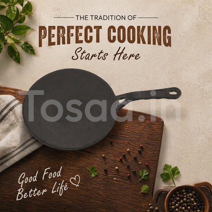 TOSAA CAST IRON CHAPATI TAWA 25 CM