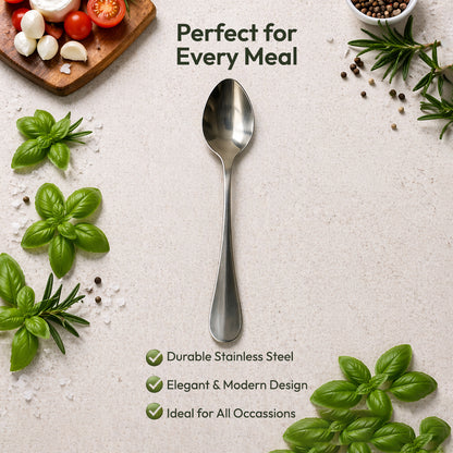 Tosaa Baby Spoon IMPRESS 16G-6-Piece Stainless Steel Spoon Set, Set of 6