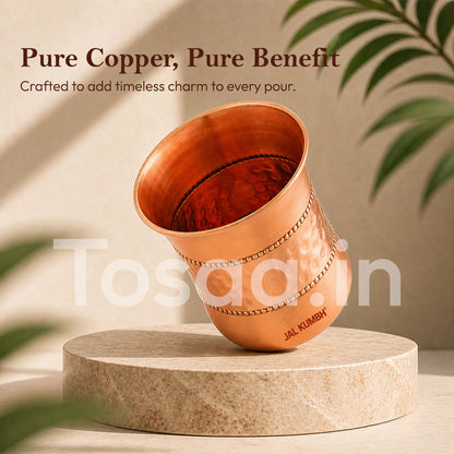 JALJUMBH COPPER GLASS CURVE LILY 300 ml