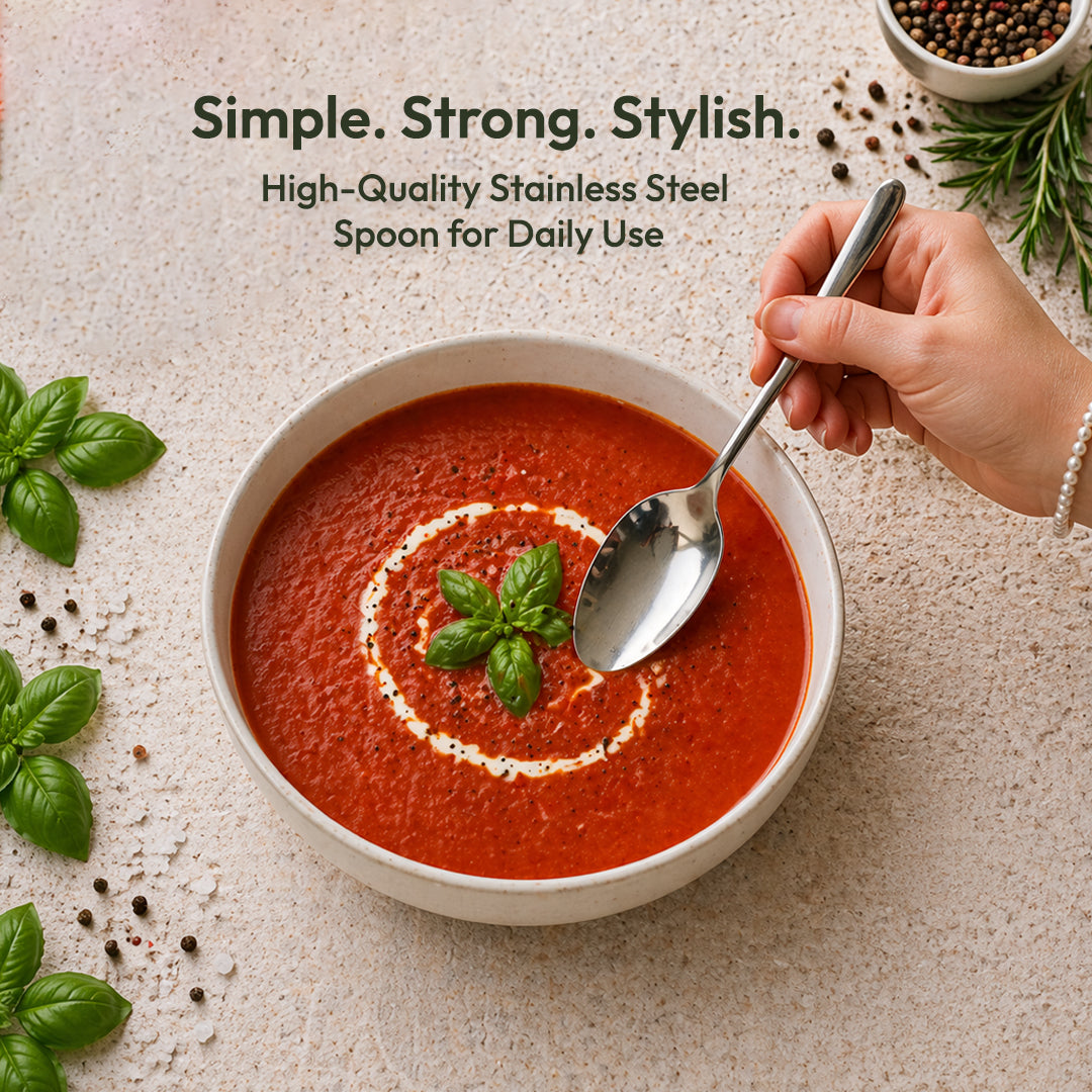 Tosaa Baby Spoon IMPRESS 16G-6-Piece Stainless Steel Spoon Set, Set of 6