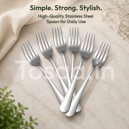 Tosaa Baby fork ROYAL PLAIN 16G-Pack of 6