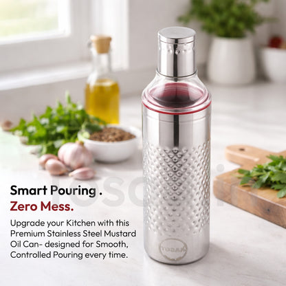 Tosaa Stainless Steel Mathar Oil Can 1100 ml