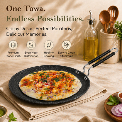 Flat Tawa Roti Tawa, Dosa Tawa Classic Range Non-Stick Cookware Tawa Pan - 28.5Cm