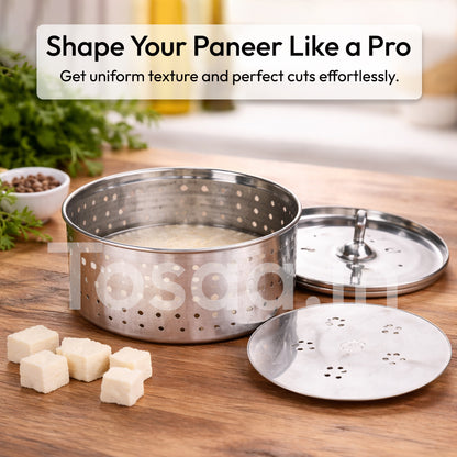 TOSAA SS UTENSILS PANEER MAKER - Medium Size (350ml)   ROUND SHAPE