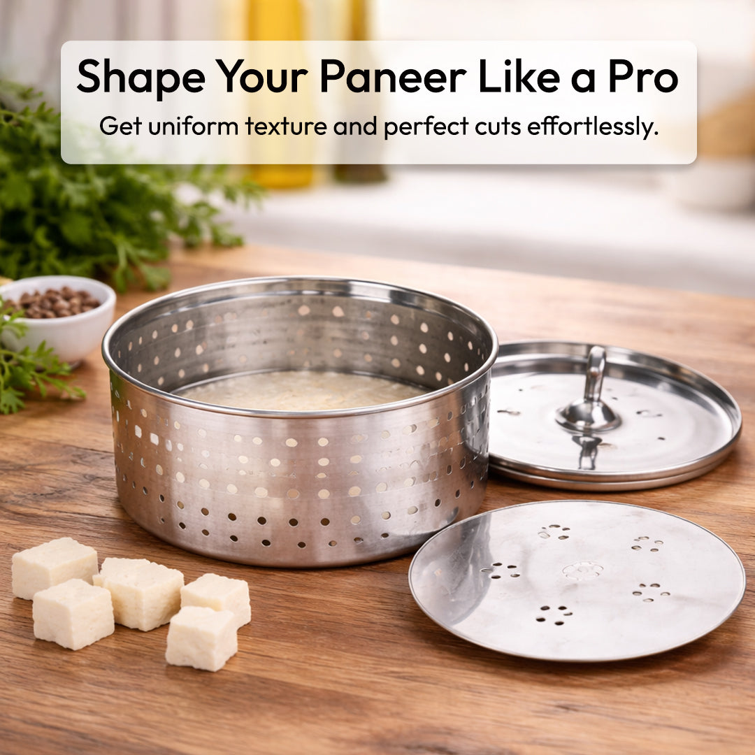 TOSAA SS UTENSILS PANEER MAKER - Medium Size (350ml)   ROUND SHAPE