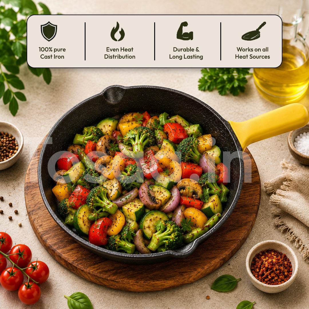 TOSAA CAST IRON FRY PAN- BIG (2000 ML)
