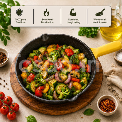 TOSAA CAST IRON FRY PAN- BIG (2000 ML)