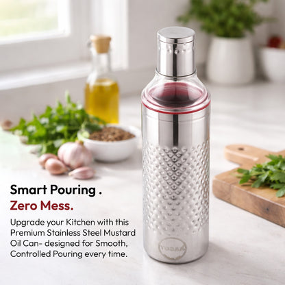 Tosaa Stainless Steel Mathar Oil Can 1100 ml