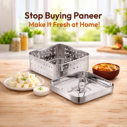 Tosaa Stainless Steel Paneer Maker Mould Square Shape