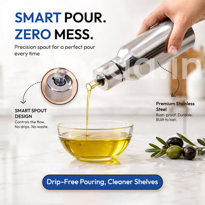 TOSAA Stainless Steel Oil can, 750 ML