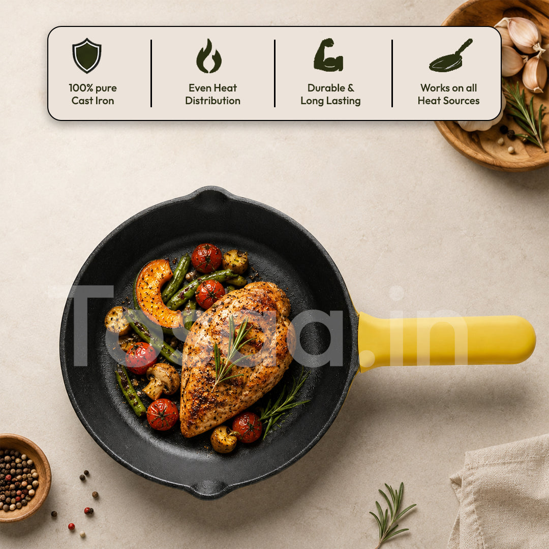 TOSAA CAST IRON FRY PAN- BIG (2000 ML)