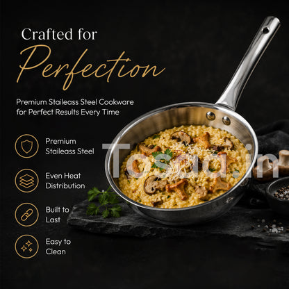 TOSAA TRIPLY TAPPER FRY PAN 18 CM WITH PILE HANDLE (800 ML)