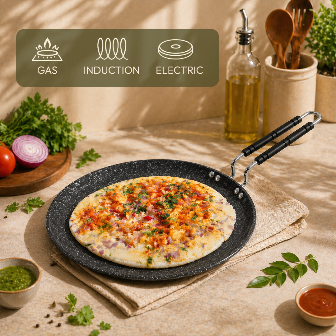 Flat Tawa Roti Tawa, Dosa Tawa Classic Range Non-Stick Cookware Tawa Pan - 28.5Cm