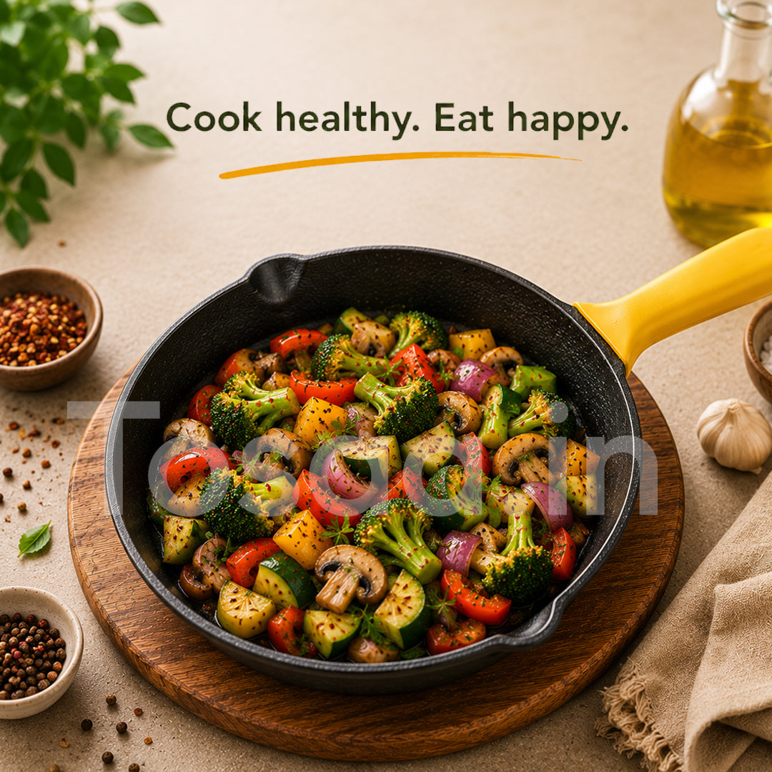TOSAA CAST IRON FRY PAN- BIG (2000 ML)