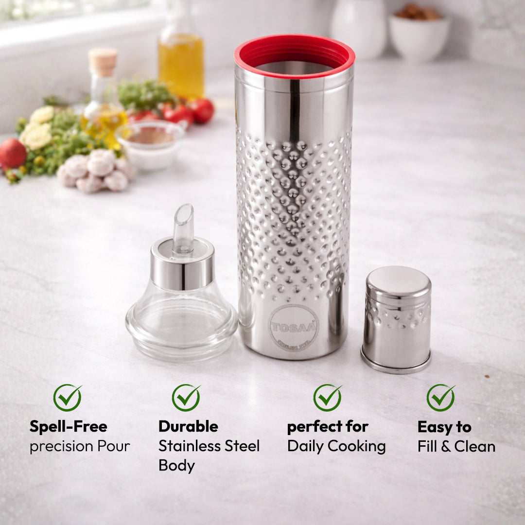 Tosaa Stainless Steel Mathar Oil Can 1100 ml