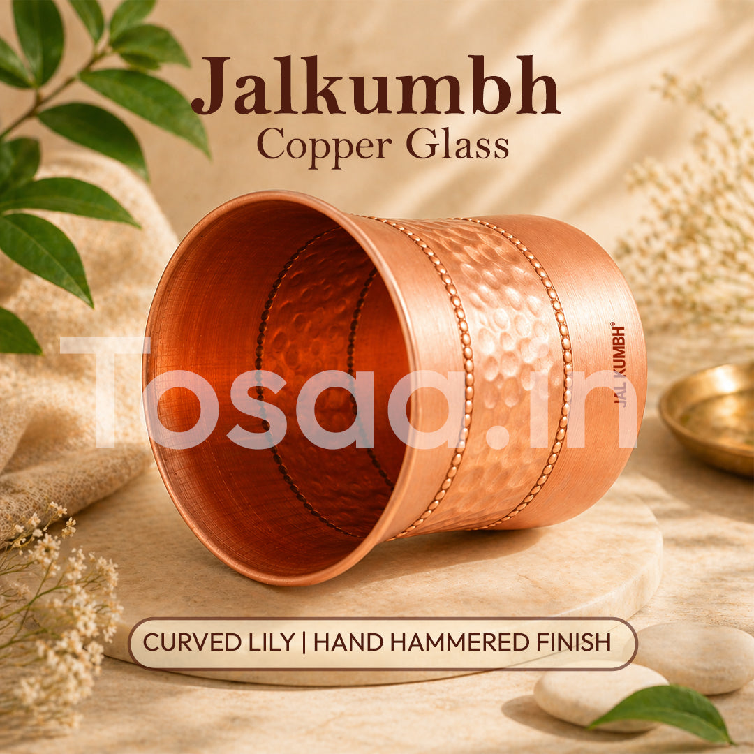 JALJUMBH COPPER GLASS CURVE LILY 300 ml