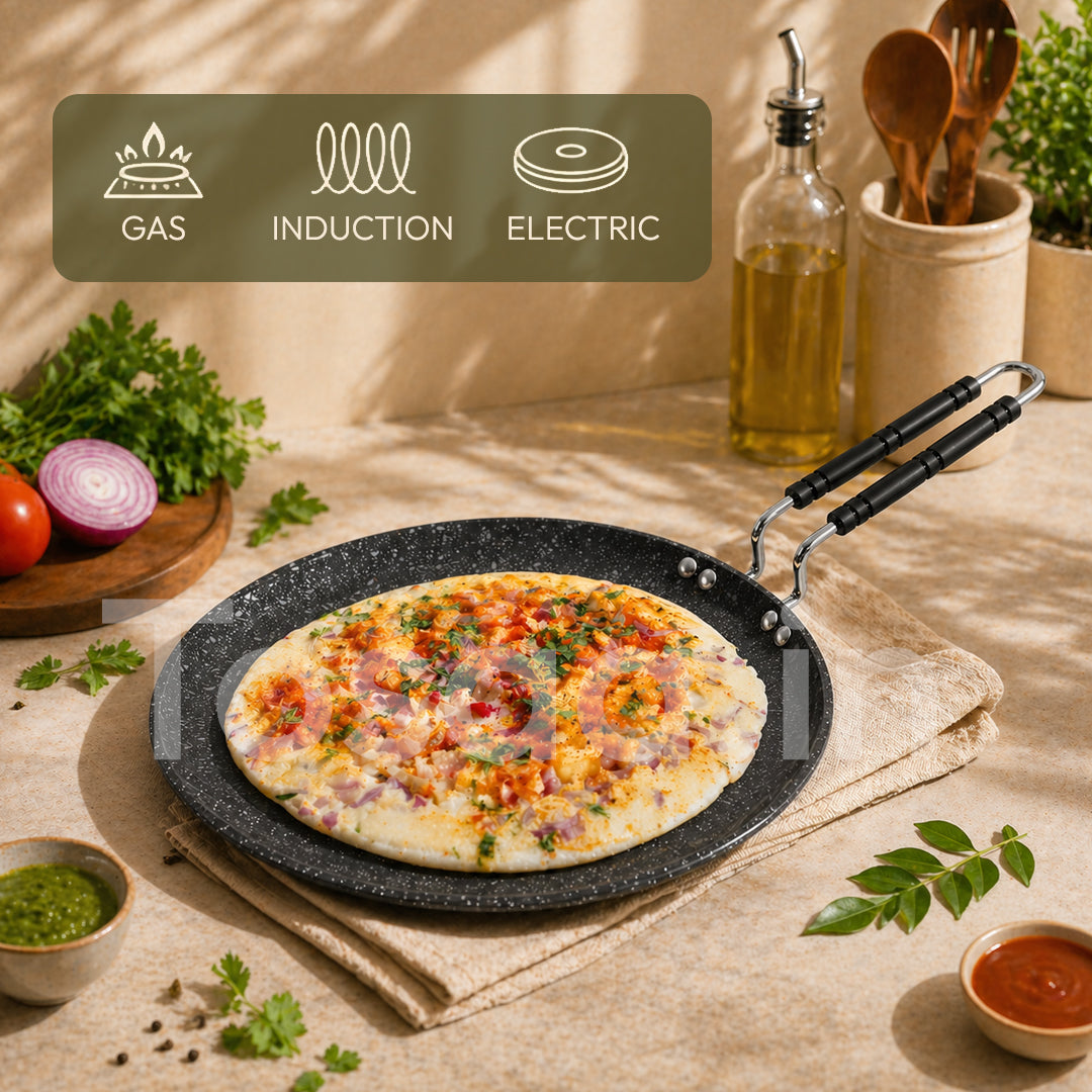 Flat Tawa Roti Tawa, Dosa Tawa Classic Range Non-Stick Cookware Tawa Pan - 28.5Cm