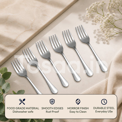 Tosaa Baby fork ROYAL PLAIN 16G-Pack of 6