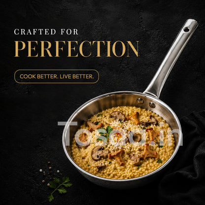 TOSAA TRIPLY TAPPER FRY PAN 18 CM WITH PILE HANDLE (800 ML)