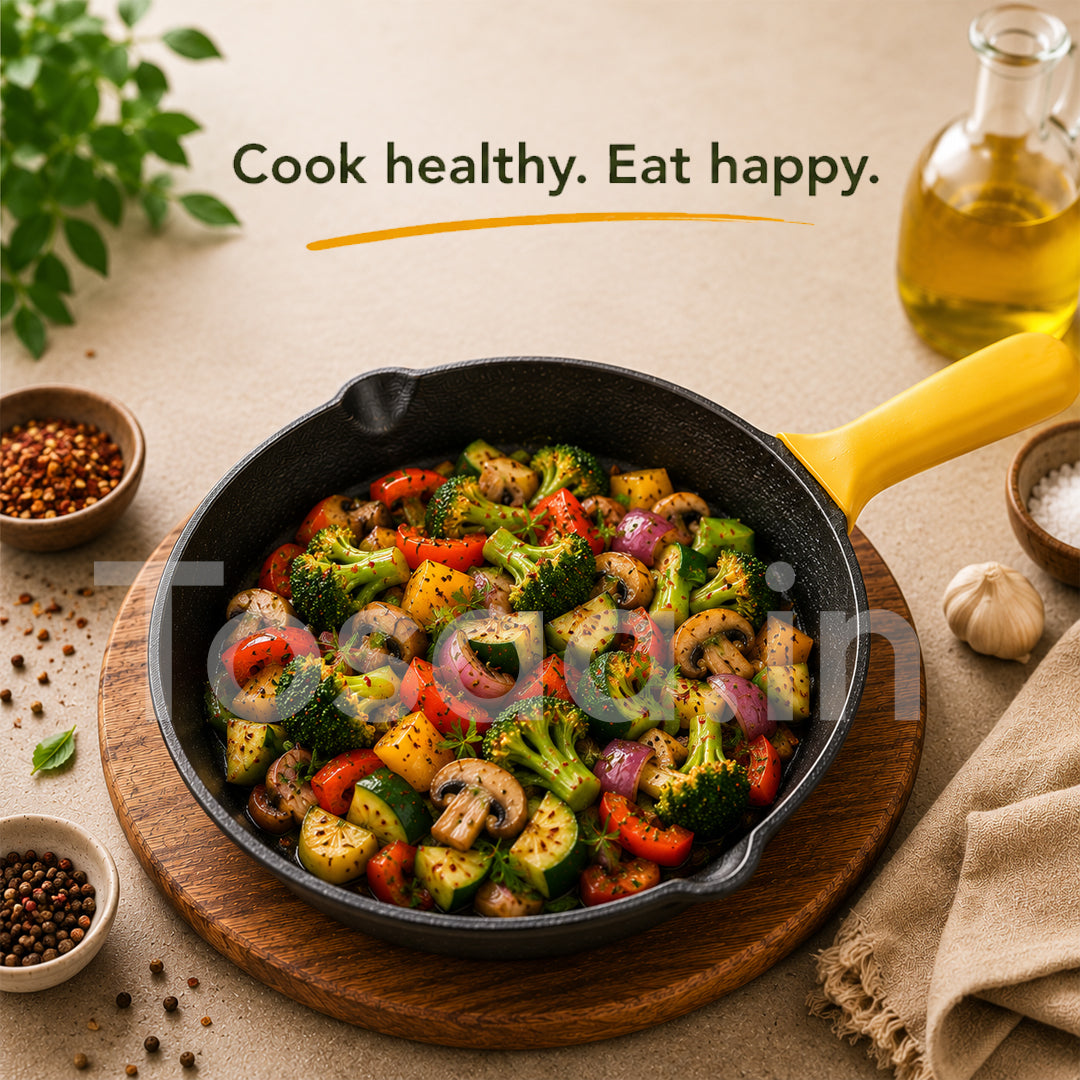 TOSAA CAST IRON FRY PAN- BIG (2000 ML)
