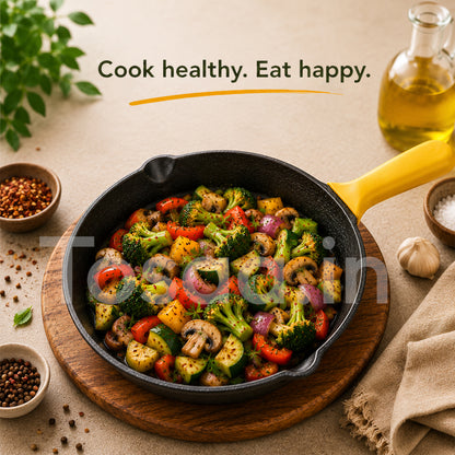 TOSAA CAST IRON FRY PAN- BIG (2000 ML)